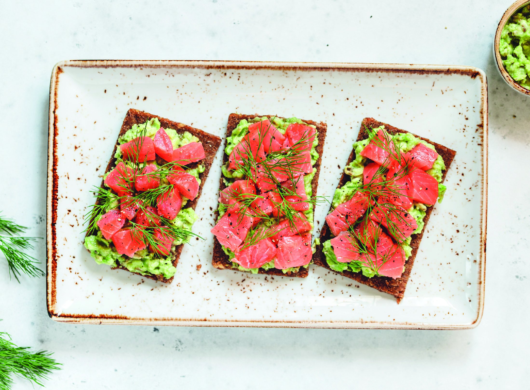 Smoked salmon appetizer